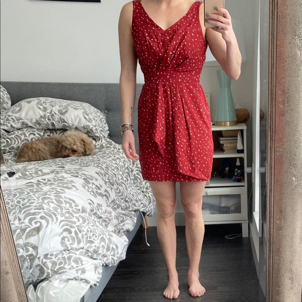 Flirty red cocktail dress